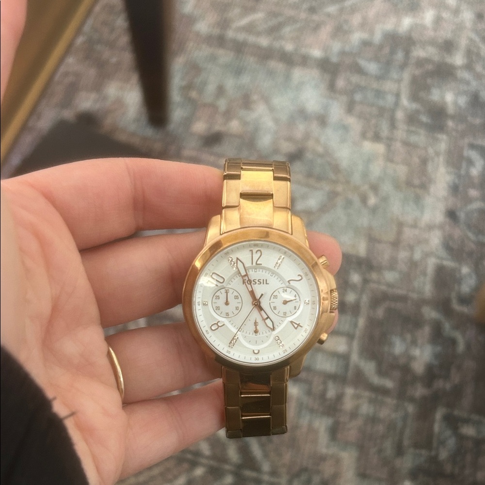 Fossil rose Gold-Tone Chronograph Watch